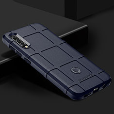 Samsung Galaxy A50用360度 フルカバー極薄ソフトケース シリコンケース 耐衝撃 全面保護 バンパー J02S サムスン ネイビー