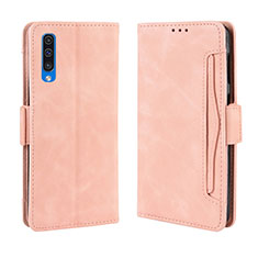 Samsung Galaxy A50用手帳型 レザーケース スタンド カバー BY3 サムスン ピンク