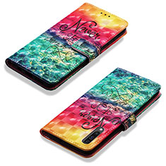 Samsung Galaxy A50用手帳型 レザーケース スタンド パターン カバー Y03B サムスン レッド