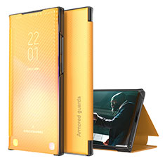 Samsung Galaxy A50用手帳型 レザーケース スタンド カバー ZL1 サムスン イエロー