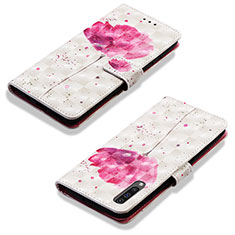 Samsung Galaxy A50S用手帳型 レザーケース スタンド パターン カバー Y03B サムスン ピンク