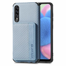 Samsung Galaxy A50S用極薄ソフトケース シリコンケース 耐衝撃 全面保護 マグネット式 バンパー S01D サムスン ネイビー