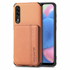 Samsung Galaxy A50S用極薄ソフトケース シリコンケース 耐衝撃 全面保護 マグネット式 バンパー S01D サムスン ブラウン