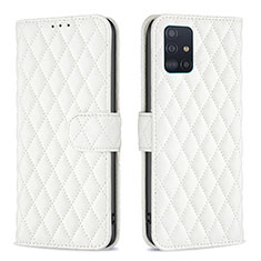 Samsung Galaxy A51 4G用手帳型 レザーケース スタンド カバー B11F サムスン ホワイト