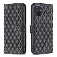 Samsung Galaxy A51 4G用手帳型 レザーケース スタンド カバー B11F サムスン ブラック