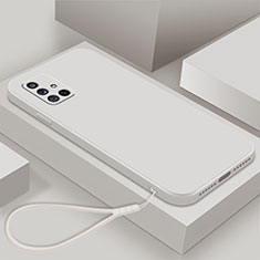 Samsung Galaxy A51 4G用360度 フルカバー極薄ソフトケース シリコンケース 耐衝撃 全面保護 バンパー S05 サムスン ホワイト