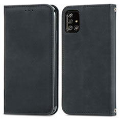Samsung Galaxy A51 4G用手帳型 レザーケース スタンド カバー S04D サムスン ブラック