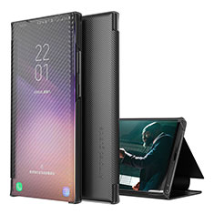Samsung Galaxy A51 4G用手帳型 レザーケース スタンド カバー ZL1 サムスン ブラック