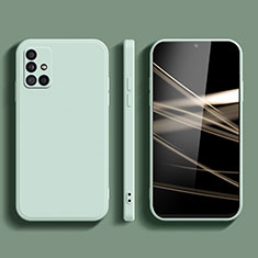 Samsung Galaxy A51 4G用360度 フルカバー極薄ソフトケース シリコンケース 耐衝撃 全面保護 バンパー S02 サムスン ライトグリーン