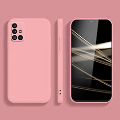 Samsung Galaxy A51 4G用360度 フルカバー極薄ソフトケース シリコンケース 耐衝撃 全面保護 バンパー S02 サムスン ピンク