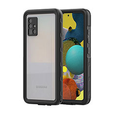 Samsung Galaxy A51 4G用完全防水ケース ハイブリットバンパーカバー 高級感 手触り良い 360度 サムスン ブラック