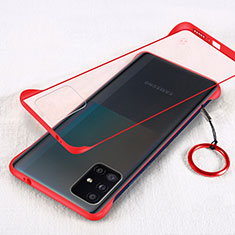 Samsung Galaxy A51 5G用ハードカバー クリスタル クリア透明 S01 サムスン レッド