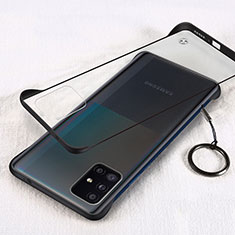 Samsung Galaxy A51 5G用ハードカバー クリスタル クリア透明 S01 サムスン ブラック