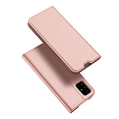 Samsung Galaxy A51 5G用手帳型 レザーケース スタンド カバー L02 サムスン ローズゴールド