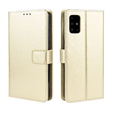 Samsung Galaxy A51 5G用手帳型 レザーケース スタンド カバー L04 サムスン ゴールド