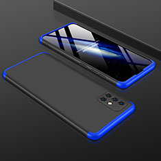 Samsung Galaxy A51 5G用ハードケース プラスチック 質感もマット 前面と背面 360度 フルカバー サムスン ネイビー・ブラック