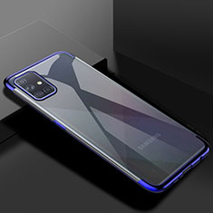 Samsung Galaxy A51 5G用極薄ソフトケース シリコンケース 耐衝撃 全面保護 クリア透明 H01 サムスン ネイビー