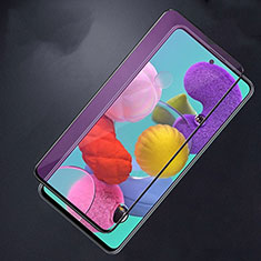 Samsung Galaxy A51 5G用強化ガラス フル液晶保護フィルム アンチグレア ブルーライト サムスン ブラック