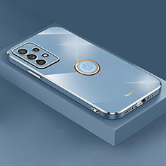 Samsung Galaxy A52 4G用極薄ソフトケース シリコンケース 耐衝撃 全面保護 アンド指輪 マグネット式 バンパー XL2 サムスン ネイビー