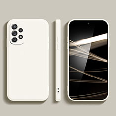 Samsung Galaxy A52 4G用360度 フルカバー極薄ソフトケース シリコンケース 耐衝撃 全面保護 バンパー S05 サムスン ホワイト