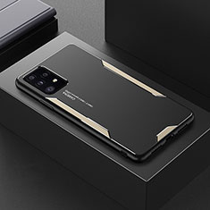 Samsung Galaxy A52 4G用ケース 高級感 手触り良い アルミメタル 製の金属製 兼シリコン カバー サムスン ゴールド