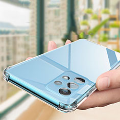 Samsung Galaxy A52 4G用極薄ソフトケース シリコンケース 耐衝撃 全面保護 クリア透明 T03 サムスン クリア