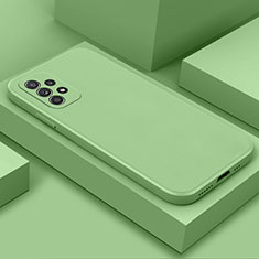 Samsung Galaxy A52 4G用360度 フルカバー極薄ソフトケース シリコンケース 耐衝撃 全面保護 バンパー サムスン ライトグリーン