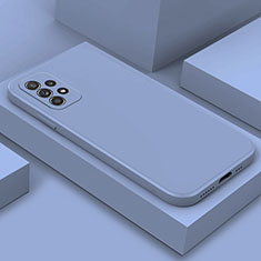Samsung Galaxy A52 5G用360度 フルカバー極薄ソフトケース シリコンケース 耐衝撃 全面保護 バンパー サムスン ラベンダーグレー