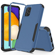 Samsung Galaxy A52s 5G用ハイブリットバンパーケース プラスチック 兼シリコーン カバー 前面と背面 360度 フル MQ1 サムスン ネイビー・ブラック