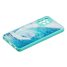 Samsung Galaxy A53 5G用シリコンケース ソフトタッチラバー バタフライ パターン カバー Y01X サムスン グリーン
