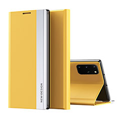 Samsung Galaxy A53 5G用手帳型 レザーケース スタンド カバー QH1 サムスン イエロー
