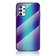 Samsung Galaxy A53 5G用ハイブリットバンパーケース プラスチック 鏡面 虹 グラデーション 勾配色 カバー LS2 サムスン ネイビー