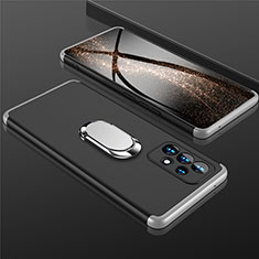 Samsung Galaxy A53 5G用ハードケース プラスチック 質感もマット アンド指輪 マグネット式 GK1 サムスン シルバー