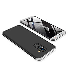 Samsung Galaxy A6 Plus (2018)用ハードケース プラスチック 質感もマット 前面と背面 360度 フルカバー サムスン シルバー