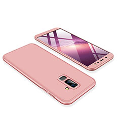 Samsung Galaxy A6 Plus (2018)用ハードケース プラスチック 質感もマット 前面と背面 360度 フルカバー サムスン ピンク