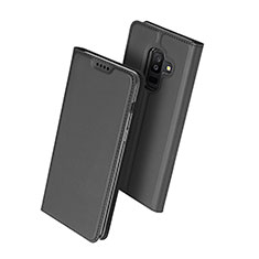 Samsung Galaxy A6 Plus用手帳型 レザーケース スタンド サムスン ブラック