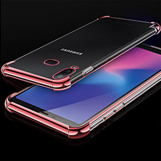 Samsung Galaxy A6s用極薄ソフトケース シリコンケース 耐衝撃 全面保護 クリア透明 H01 サムスン ローズゴールド