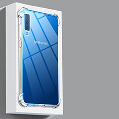 Samsung Galaxy A7 (2018) A750用極薄ソフトケース シリコンケース 耐衝撃 全面保護 クリア透明 カバー サムスン クリア