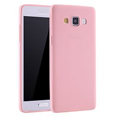 Samsung Galaxy A7 Duos SM-A700F A700FD用極薄ソフトケース シリコンケース 耐衝撃 全面保護 S01 サムスン ピンク