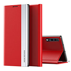 Samsung Galaxy A70用手帳型 レザーケース スタンド カバー QH1 サムスン レッド