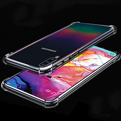 Samsung Galaxy A70用極薄ソフトケース シリコンケース 耐衝撃 全面保護 クリア透明 S01 サムスン クリア