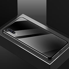 Samsung Galaxy A70用ハイブリットバンパーケース プラスチック 鏡面 カバー T02 サムスン ブラック