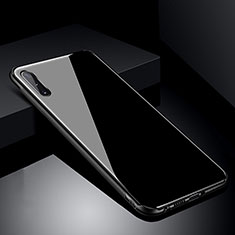 Samsung Galaxy A70用ハイブリットバンパーケース プラスチック 鏡面 カバー T04 サムスン ブラック