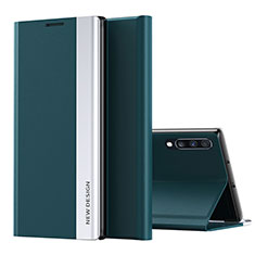 Samsung Galaxy A70S用手帳型 レザーケース スタンド カバー QH1 サムスン グリーン