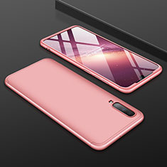 Samsung Galaxy A70S用ハードケース プラスチック 質感もマット 前面と背面 360度 フルカバー サムスン ローズゴールド