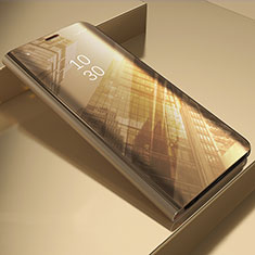 Samsung Galaxy A71 4G A715用手帳型 レザーケース スタンド 鏡面 カバー L04 サムスン ゴールド