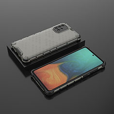 Samsung Galaxy A71 4G A715用360度 フルカバー ハイブリットバンパーケース クリア透明 プラスチック カバー AM2 サムスン ブラック