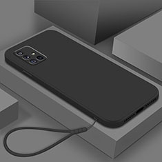 Samsung Galaxy A71 4G A715用360度 フルカバー極薄ソフトケース シリコンケース 耐衝撃 全面保護 バンパー S02 サムスン ブラック
