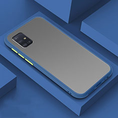 Samsung Galaxy A71 4G A715用ハイブリットバンパーケース クリア透明 プラスチック 鏡面 カバー M01 サムスン ネイビー