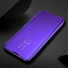 Samsung Galaxy A71 4G A715用手帳型 レザーケース スタンド 鏡面 カバー L01 サムスン ミッドナイトネイビー